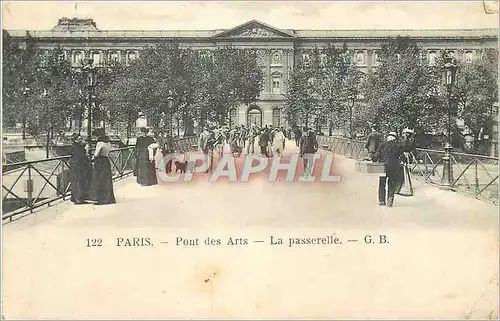 Cartes postales Paris Pout des Arts La passerelle