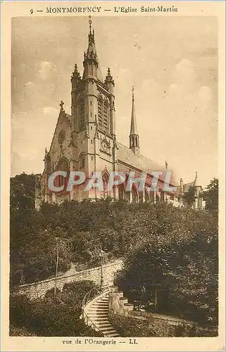 Cartes postales Montmorency L Eglise Saint Martin vue de l Orangarie
