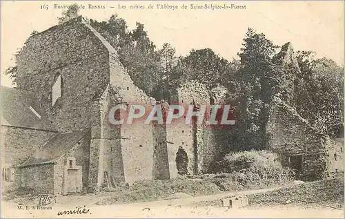 Ansichtskarte AK Environ de Rennes Les ruines de l Abbaye de Saint Sulpice la Forest