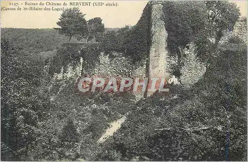 Ansichtskarte AK Ruines du Chateau de Mervent xiii siecle Canton de St Hilaire de Loges