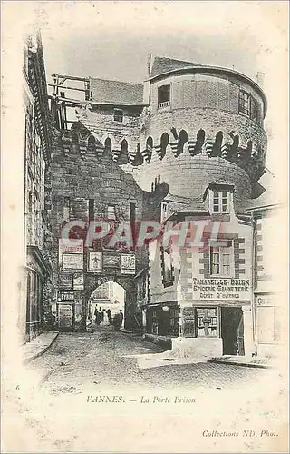 Ansichtskarte AK Vannes La Porte Prison (carte 1900)