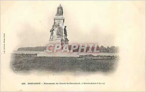 Cartes postales Bretagne Monument du Comte de Chambord a Sainte Anne d Auray (carte 1900)