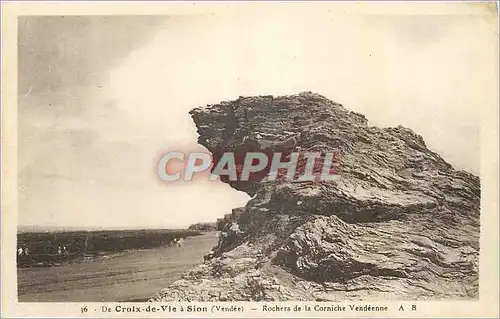 Ansichtskarte AK De Croix de Vie Sion Vendee Rochers de la Corniche Vendeene