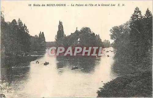 Cartes postales Bois de Boulogne La Pointe de l Ile et le Grand Lac