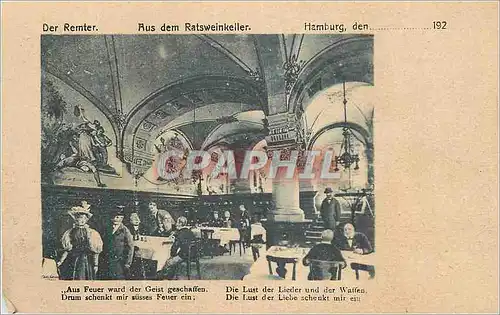 Cartes postales Der Remter Aus dem Ratsweinkeller Hamburg den