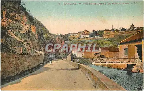 Cartes postales Avallon Vue prise route de pontauberv