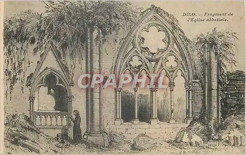 Cartes postales Dilo Fragment de l Eglise abbatiale