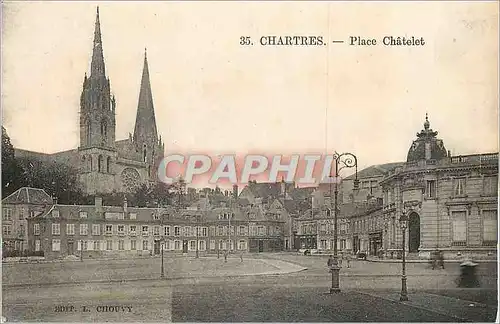 Cartes postales Chartres Place Chatelet