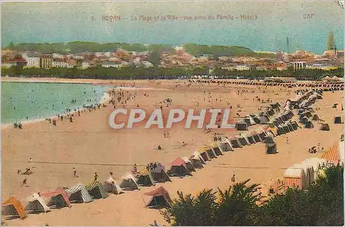 Ansichtskarte AK Royan La Plage et la Ville vue prise du Family Hotel