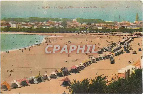 Cartes postales Royan La Plage et la Ville vue prise du Family Hotel