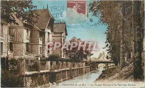 Ansichtskarte AK Provins S et M La Fausse Riviere et le Pont des Bordes