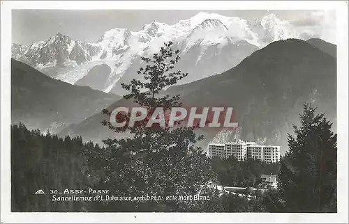 Moderne Karte Assy Passy Sancellemoz  P L Dubuisson arch et le Mont Blanc