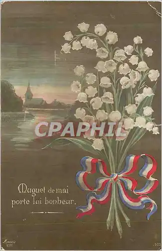 Cartes postales Muguet de mai porte lui bonheur