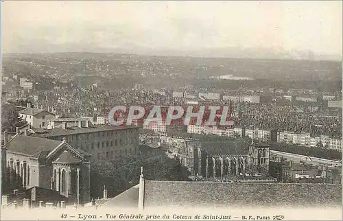 Ansichtskarte AK Lyon Vue generale prise du Coteau de Saint Just