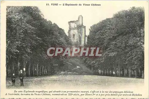 Ansichtskarte AK Vire L Esplanade du Vieux Chateau