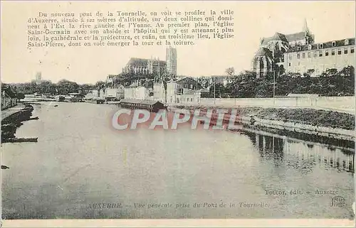 Cartes postales Auxerre Vue generale prise du Pont de la Tournelle