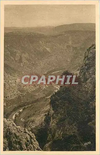 Cartes postales Le canon du Tarn vu du Roc des Hourtous