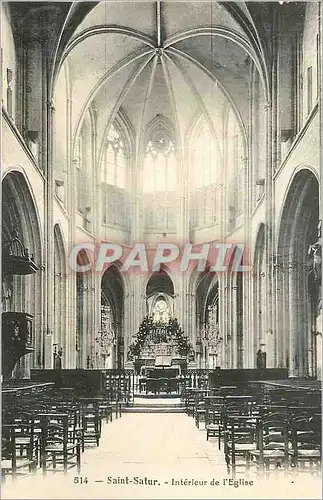 Ansichtskarte AK Saint Satur Interiur de l Eglise