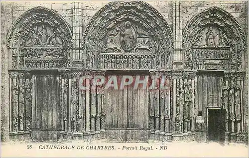 Cartes postales Cathedrale de Chartres Portrait Royal
