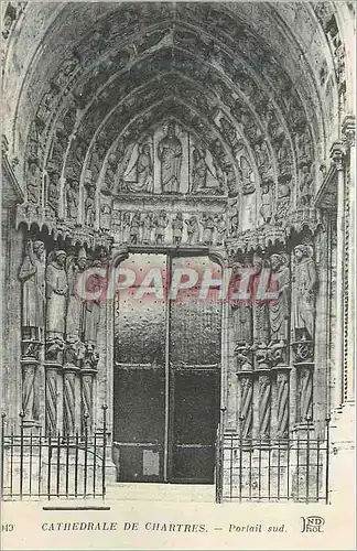 Cartes postales Cathedrale de Chartres Portail sud