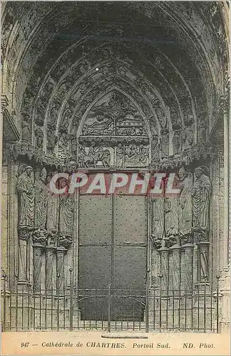 Ansichtskarte AK Cathedrale de Chartres Portail Sud