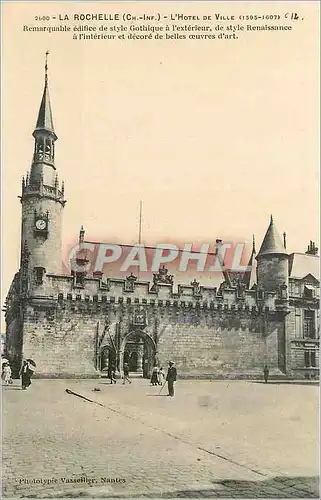 Cartes postales La Rochelle Ch Inf L Hotel de Ville