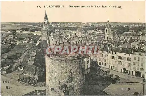 Cartes postales La Rochelle Panorama pris de la Tour Saint Nicolas