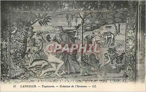 Ansichtskarte AK Langeais Tapisserie Creation de l Homme