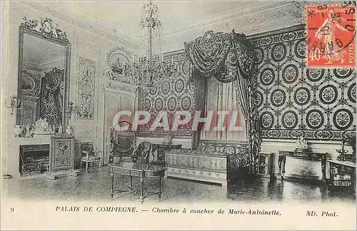 Cartes postales Palais de Compiegne Chambre a coucher de Marie Antoinette