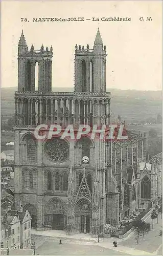 Cartes postales Mantes la Jolie La Cathedrale