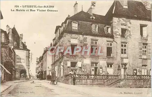 Ansichtskarte AK Luxeuil les Bains La Mairie et Rue Victor Genoux