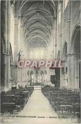 Ansichtskarte AK Montfort L Amaury S et O Interieur de l Eglise