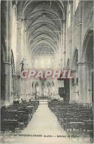 Cartes postales Montfort L Amaury S et O Interieur de l Eglise