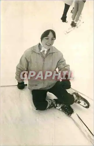 CARTE PHOTO Femme Ski