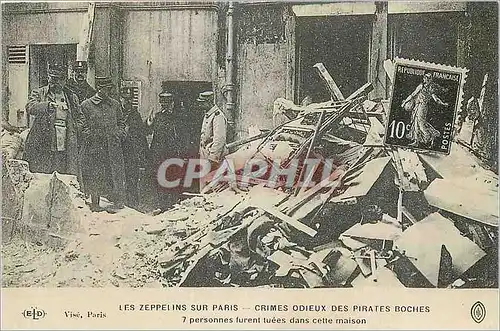 REPRO Les Zeppelins sur Paris Crimes Odieux des Pirates Boches Paris Ile de France Aviation