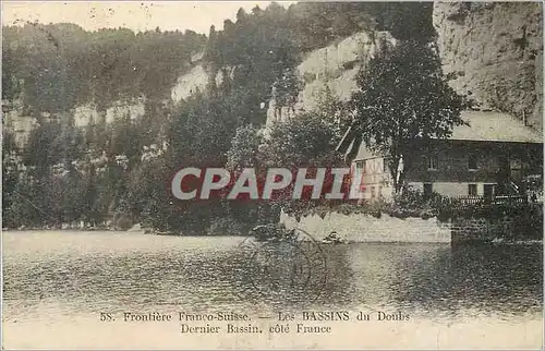 Cartes postales Frontiere Franco Suisse Les Bassins du Doubs Dernier Bassin cote France