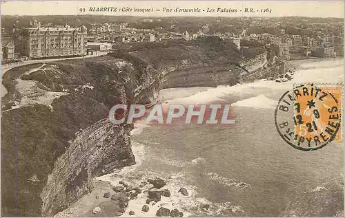 Cartes postales Biarritz Cote basque Vue endsemble Les Falaises