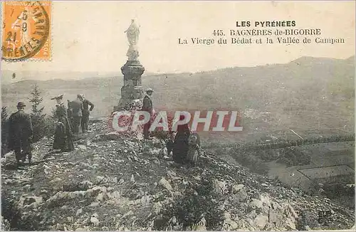 Cartes postales Les Pyrenees Bagneres de Bigorre La Vierge du Bedat et la Vallee de Campan
