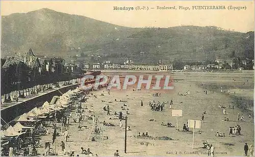 Ansichtskarte AK Hendaye Boulevard Plage Fuenterrabia Espagne