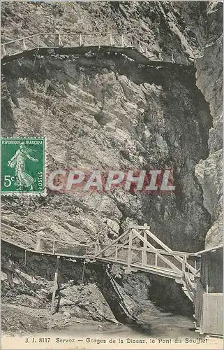 Cartes postales Servoz Gorges de la Diosaz le Pont su Souffle