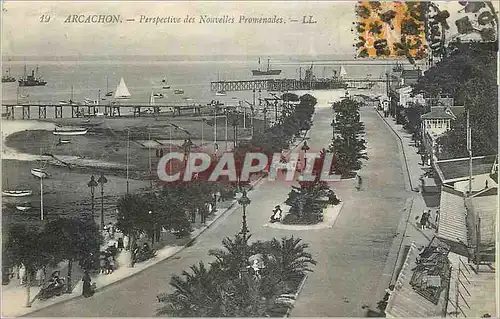 Cartes postales Arcachon Perspective des Nouvelles Promenadeds