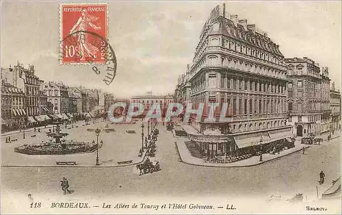 Cartes postales Bordeaux Les Allees de Tourny e l Hotel Gobineau