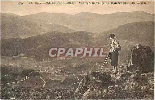 Ansichtskarte AK Environs de Gerardmer Vue vers la Vallee de Munster prise du Wettstein