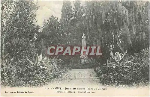 Cartes postales Nancy Jardin des Plantes Buste de Crevauz