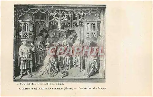 Cartes postales Retable de Fromentieres Marne L Adoration des Mages