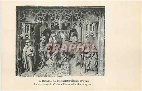 Ansichtskarte AK Retable de Fromentieres Marne La Naissance du Christ L Adoration des Bergers