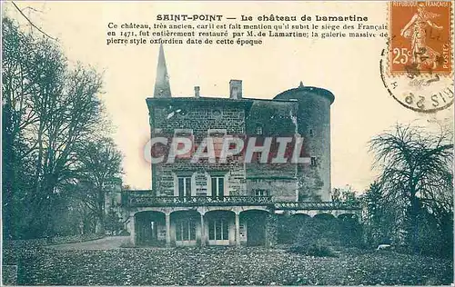 Cartes postales Saint Point Le Chateau de Lamartine