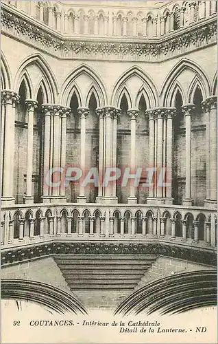 Cartes postales Coutances Interieur de la Cathedrale Detail de la Lanterne