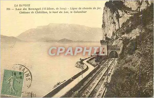 Cartes postales La Savoie Lac du Bouget Ligne de chemin de fer