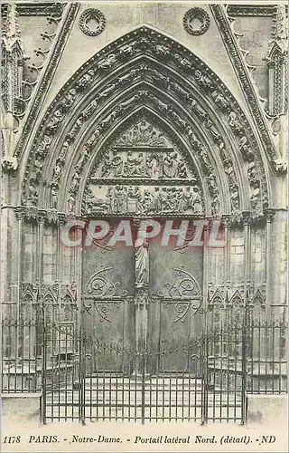 Ansichtskarte AK Paris Notre Dame Portail lateral Nord detail